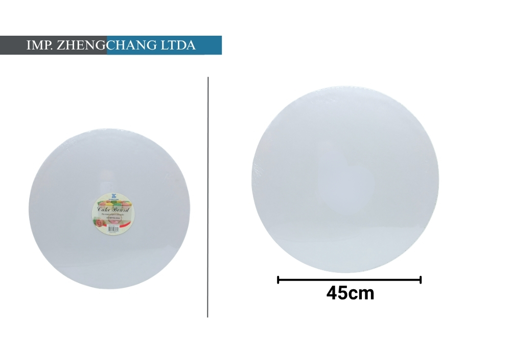 Base redonda blanca para torta, 45 cm (X10)