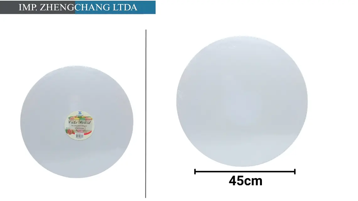 Base redonda blanca para torta, 45 cm (X10) 1