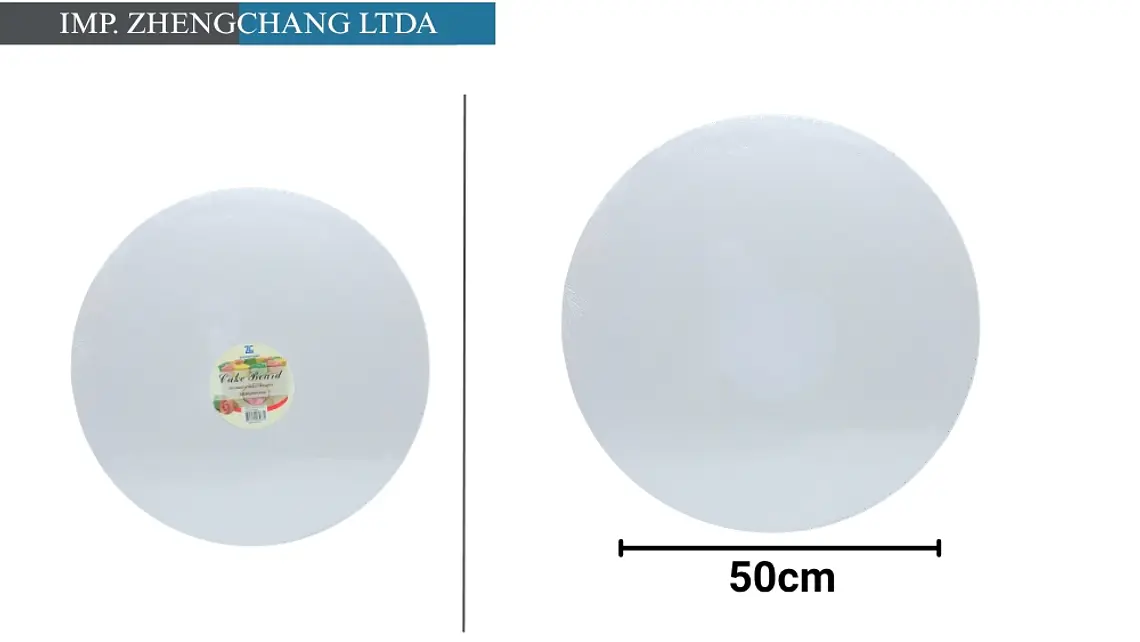 Base redonda blanca para torta, 50 cm (X10) 1
