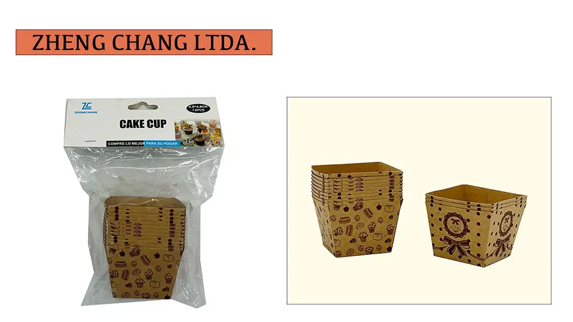 Cápsulas cuadradas de papel kraft, 12 unidades (x12) 1
