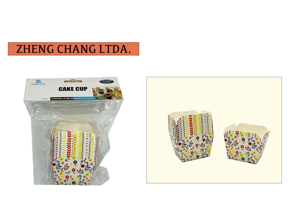Cápsulas cuadradas estampadas para cupcakes, 12 unidades (x12)