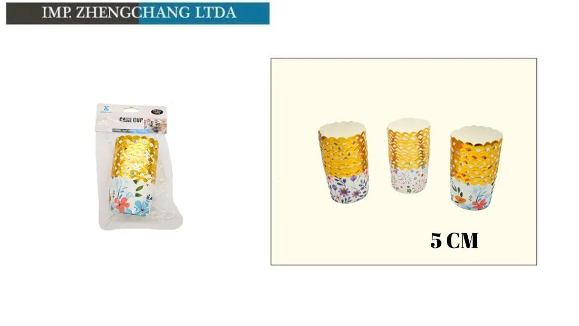 Cápsulas estampadas con borde dorado, 12 unidades (x12) 1