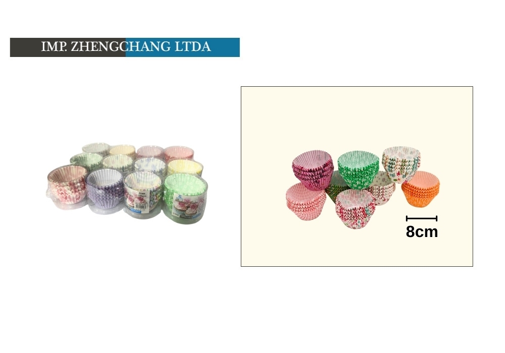 Cápsulas estampadas para cupcakes, 8 cm (x12)