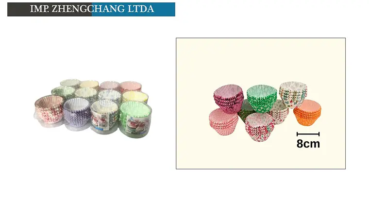 Cápsulas estampadas para cupcakes, 8 cm (x12) 1