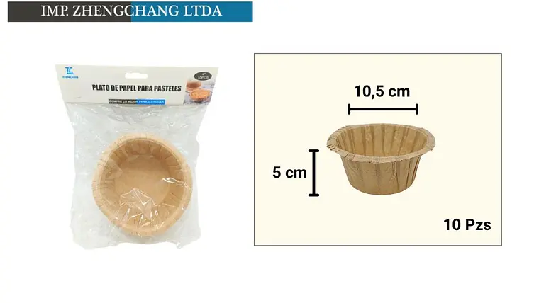 Moldes de papel para tortas, 10,5 cm, 10 unidades (x12) 1
