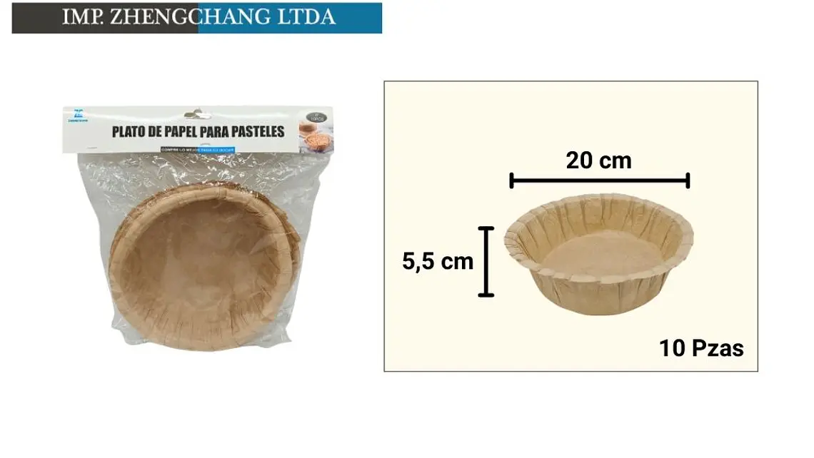Moldes de papel para tortas, 20 cm, 10 unidades (x12) 1