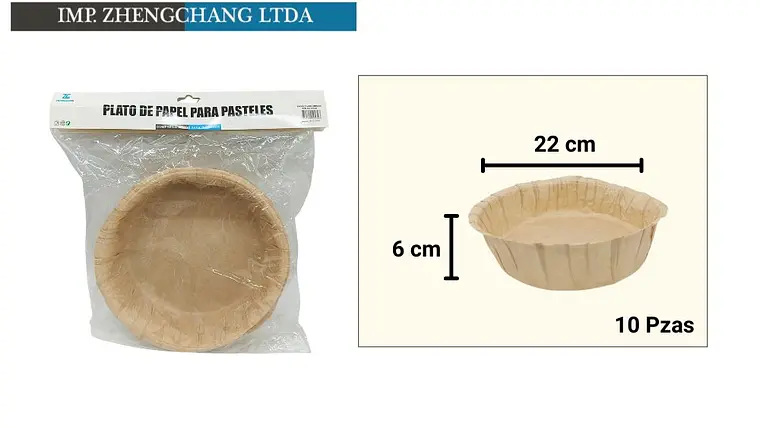 Moldes de papel para tortas, 22 cm, 10 unidades (x12) 1