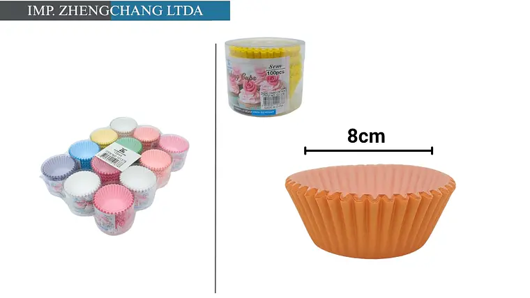 Cápsulas de color liso para cupcakes, 8 cm (x12) 1