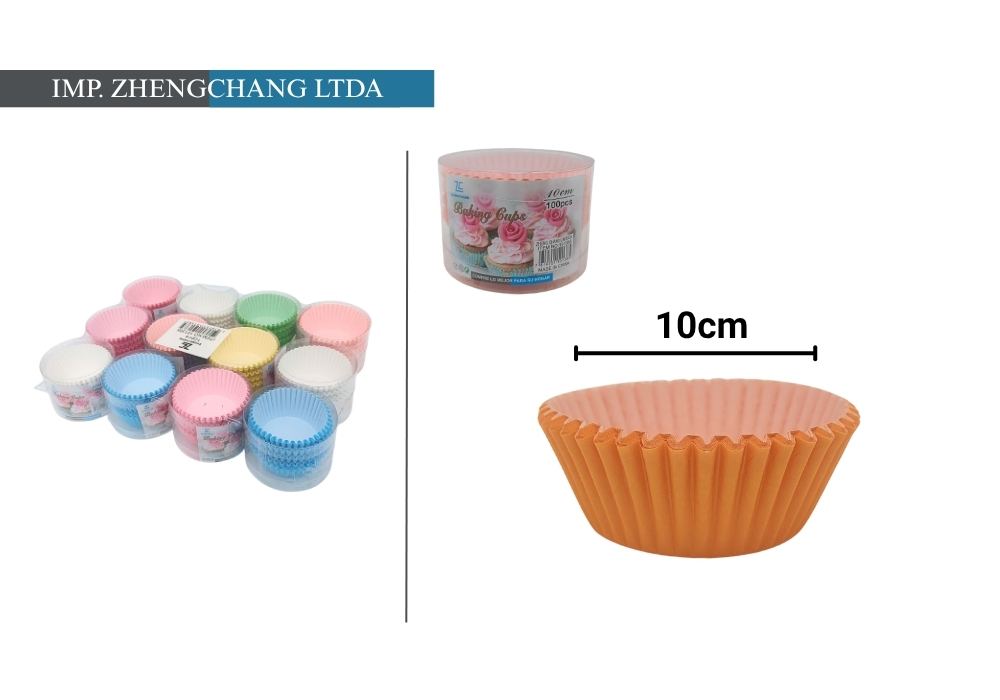 Cápsulas de color liso para cupcakes, 10 cm (x12)