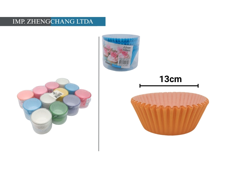 Cápsulas de color liso para cupcakes, 13 cm (x12)