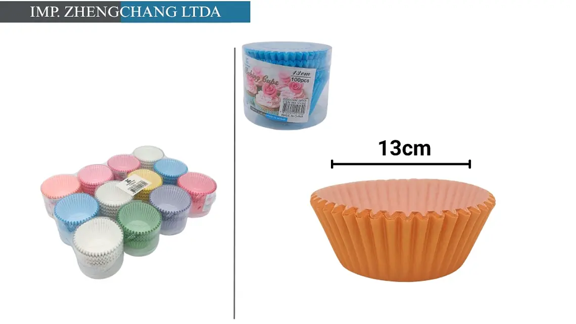 Cápsulas de color liso para cupcakes, 13 cm (x12) 1