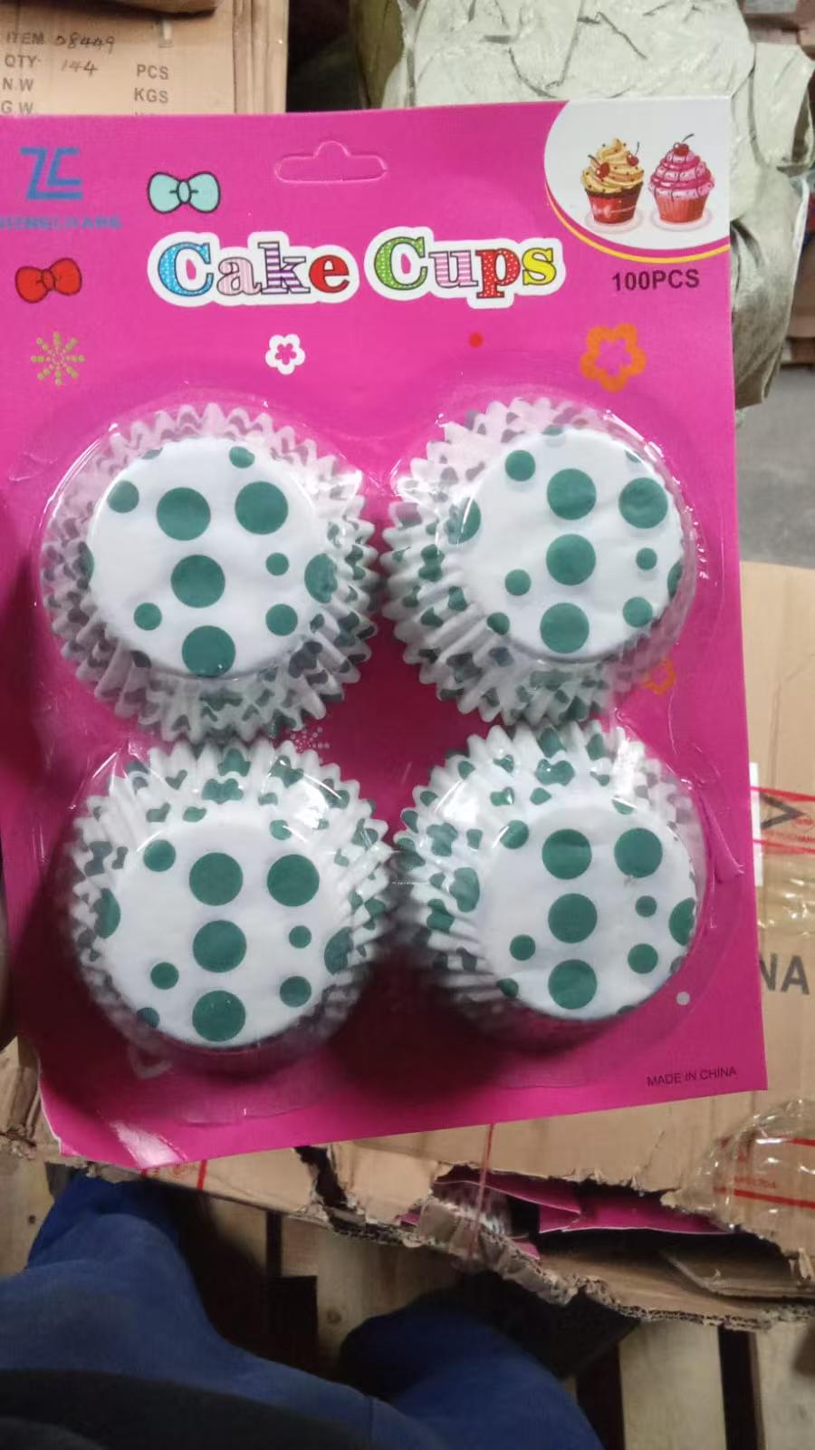 Cápsulas de papel para cupcakes con estampado de puntos (x12)