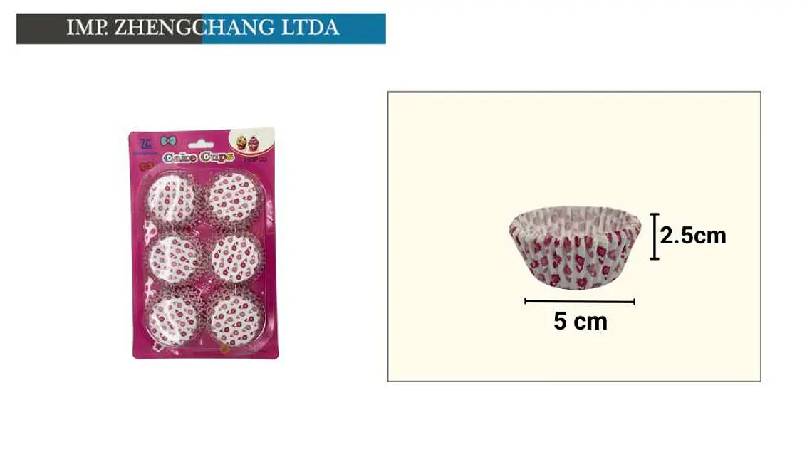 Cápsulas de papel estampadas para cupcakes, base de 5 cm (x12) 1