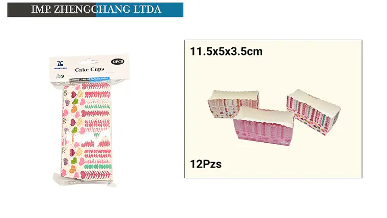 Cápsulas rectangulares para repostería, 11,5 cm, 12 unidades (x12) 1