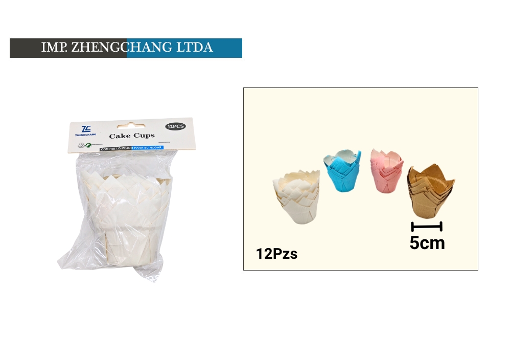 Cápsulas para cupcakes tipo tulipán, 12 unidades (x12)
