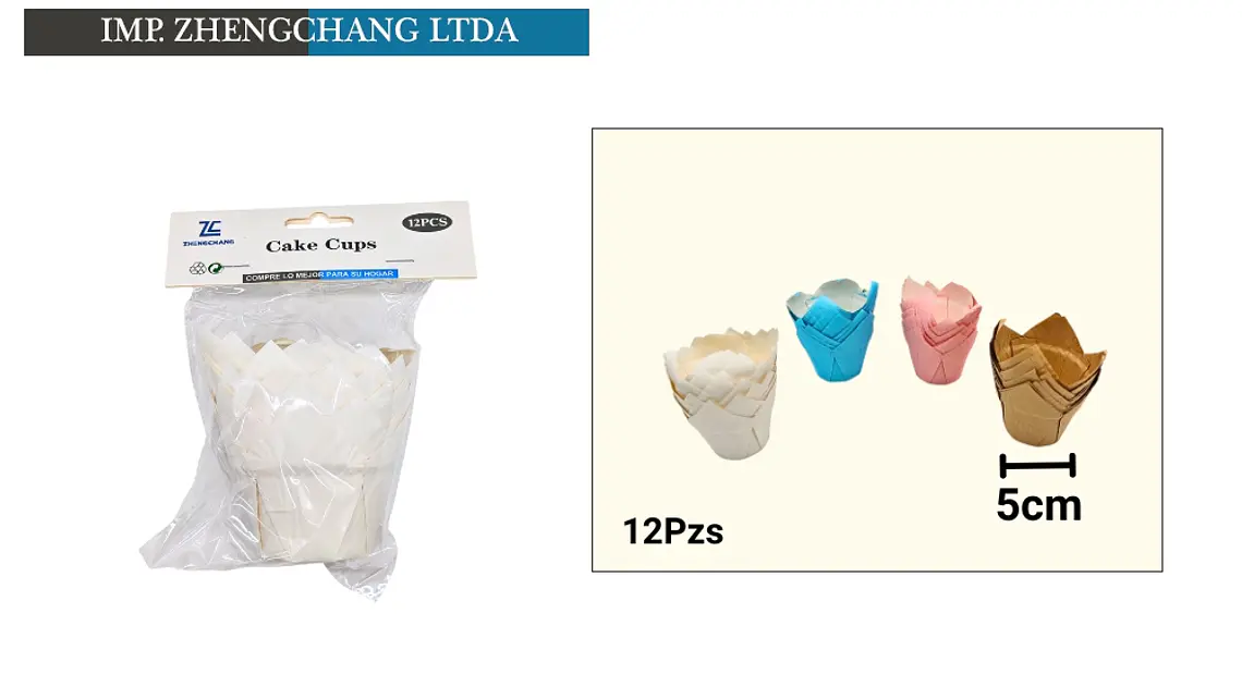 Cápsulas para cupcakes tipo tulipán, 12 unidades (x12) 1