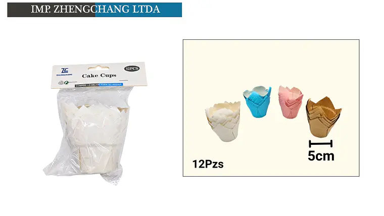 Cápsulas para cupcakes tipo tulipán, 12 unidades (x12) 1