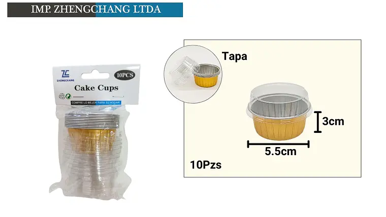 Moldes redondos con tapa para postres, 5,5 cm, 10 unidades (x12) 1