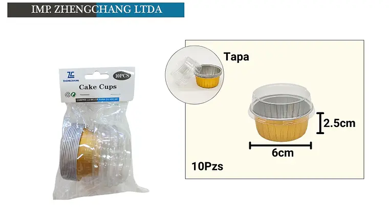 Moldes redondos con tapa para postres, 6 cm, 10 unidades (x12) 1