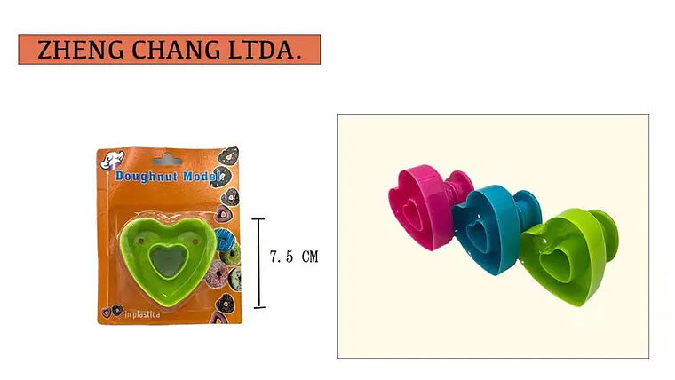 Cortador de donas con forma de corazón, 7,5 cm (x12) 1
