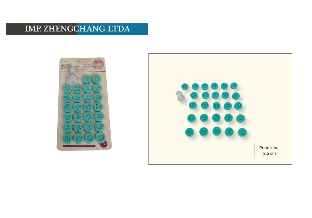Juego de cortadores de letras minúsculas con expulsor (x12)