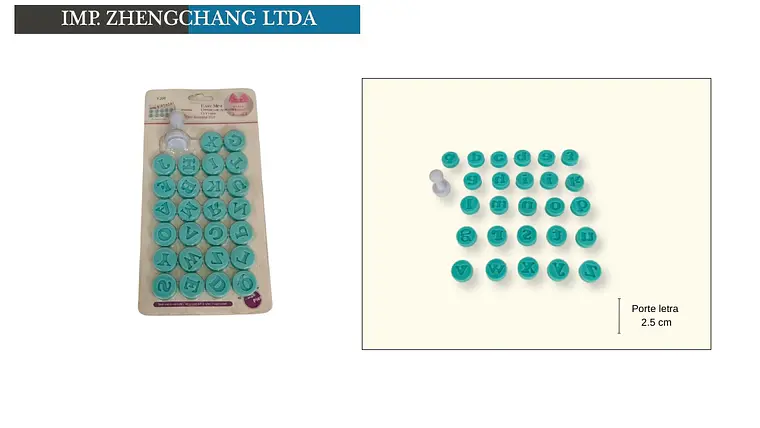 Juego de cortadores de letras minúsculas con expulsor (x12) 1
