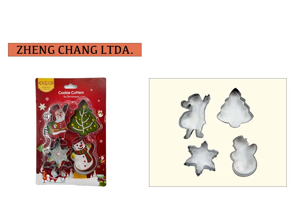 Juego de 4 cortadores de galletas navideños (x12)