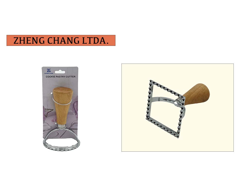 Cortador de rombo dentado con mango de madera (x12)