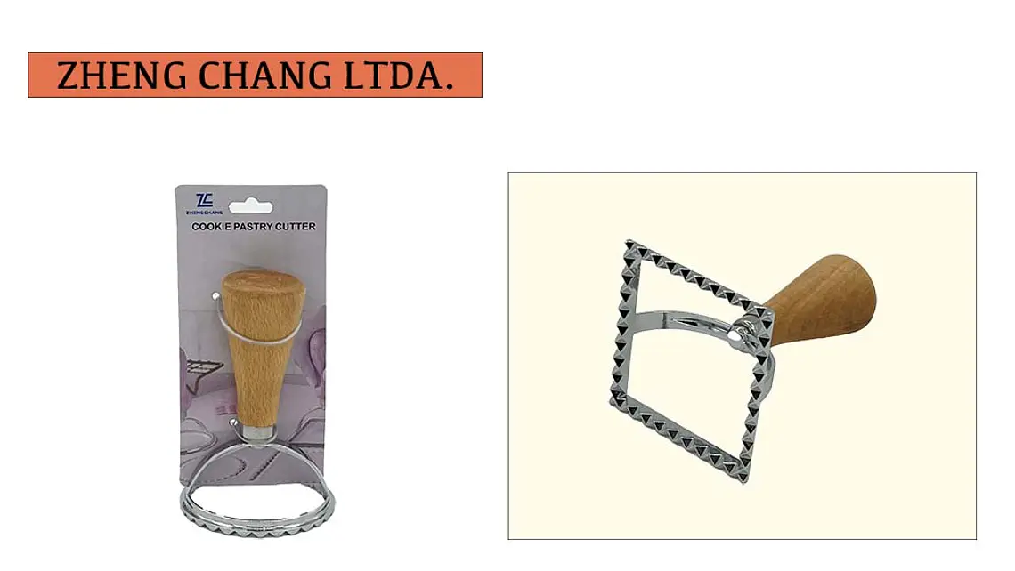Cortador de rombo dentado con mango de madera (x12) 1