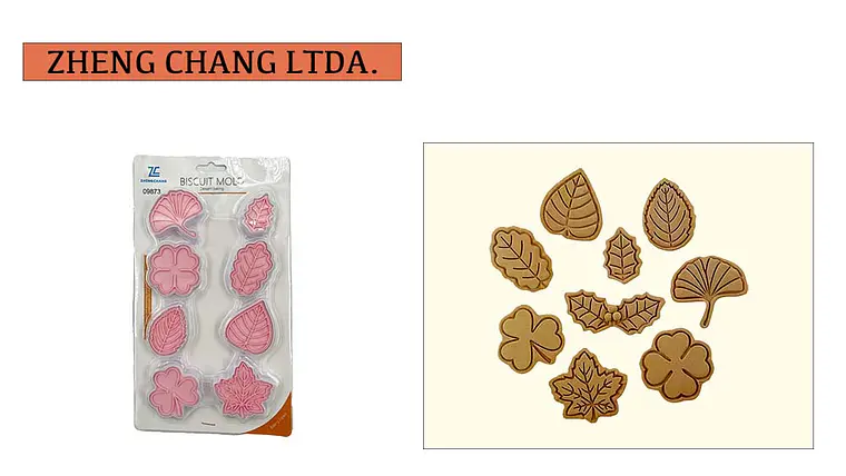 Juego de sellos cortadores con hojas y flores (x12) 1