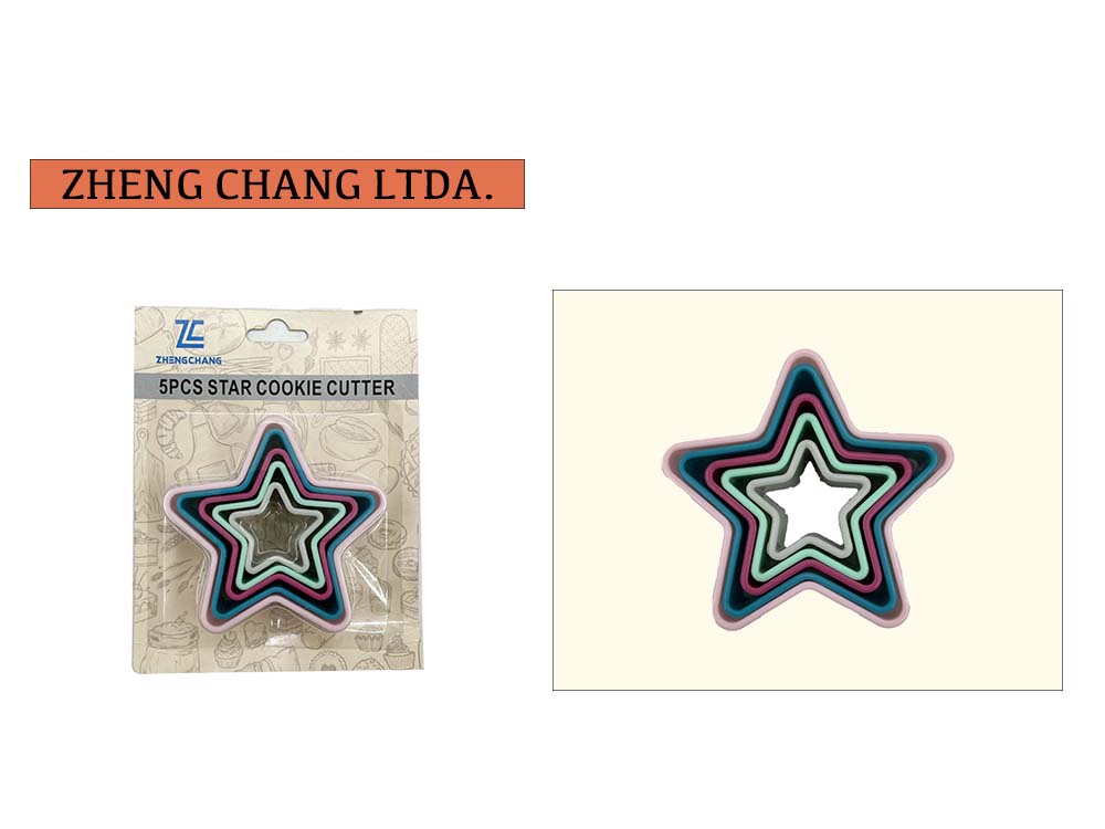 Juego de 5 cortadores de estrellas de cinco puntas (x12)