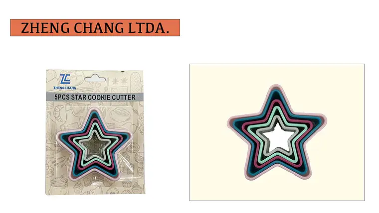 Juego de 5 cortadores de estrellas de cinco puntas (x12) 1