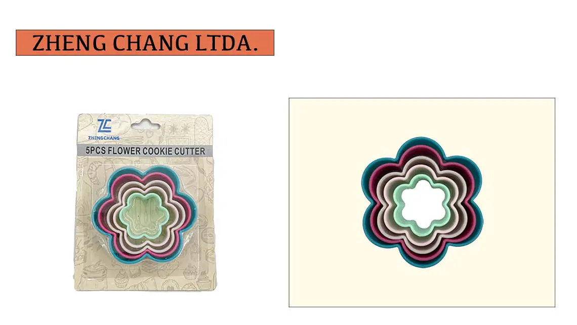 Juego de 5 cortadores de galletas con forma de flor (x12) 1