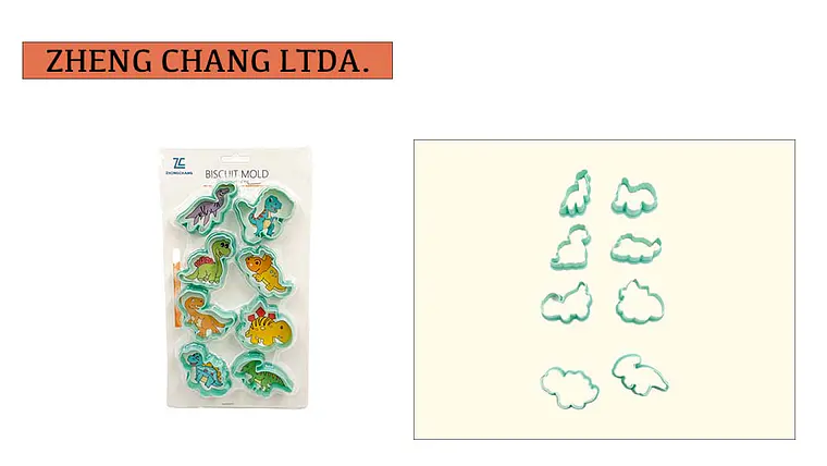 Juego de cortadores de galletas con dinosaurios (x12) 1