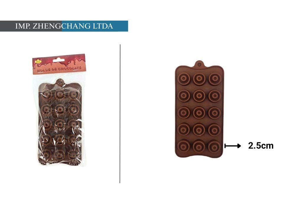 Molde para chocolates redondos con relieve (x12)