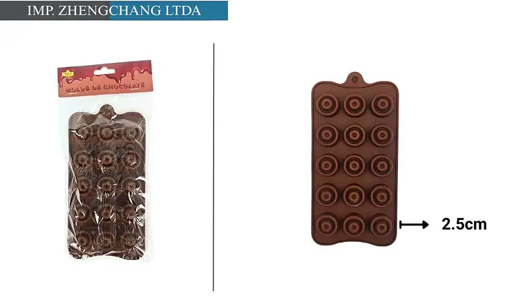 Molde para chocolates redondos con relieve (x12) 1