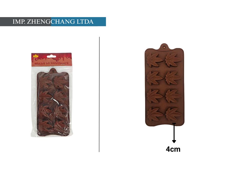 Molde para chocolates con forma de hoja (x12)