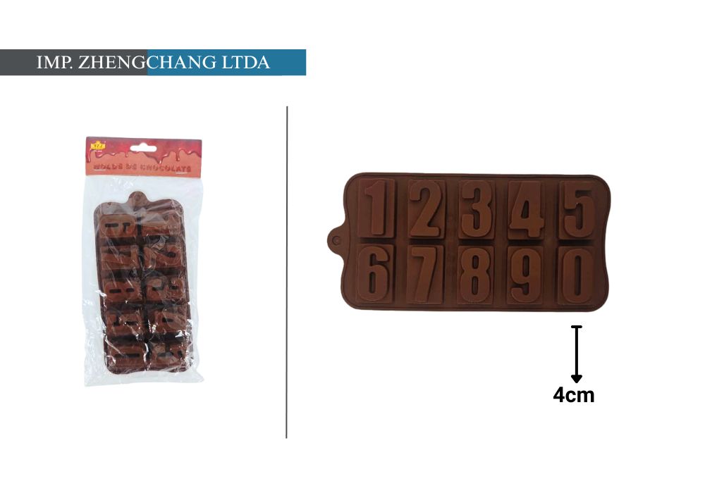 Molde para chocolates con números del 0 al 9 (x12)