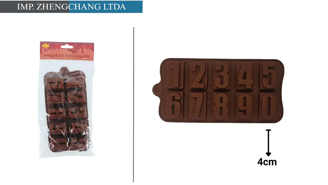 Molde para chocolates con números del 0 al 9 (x12) 1
