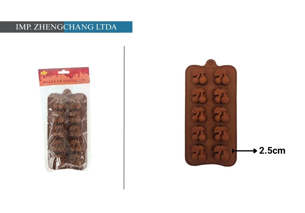 Molde para chocolates con forma de cerezas (x12)