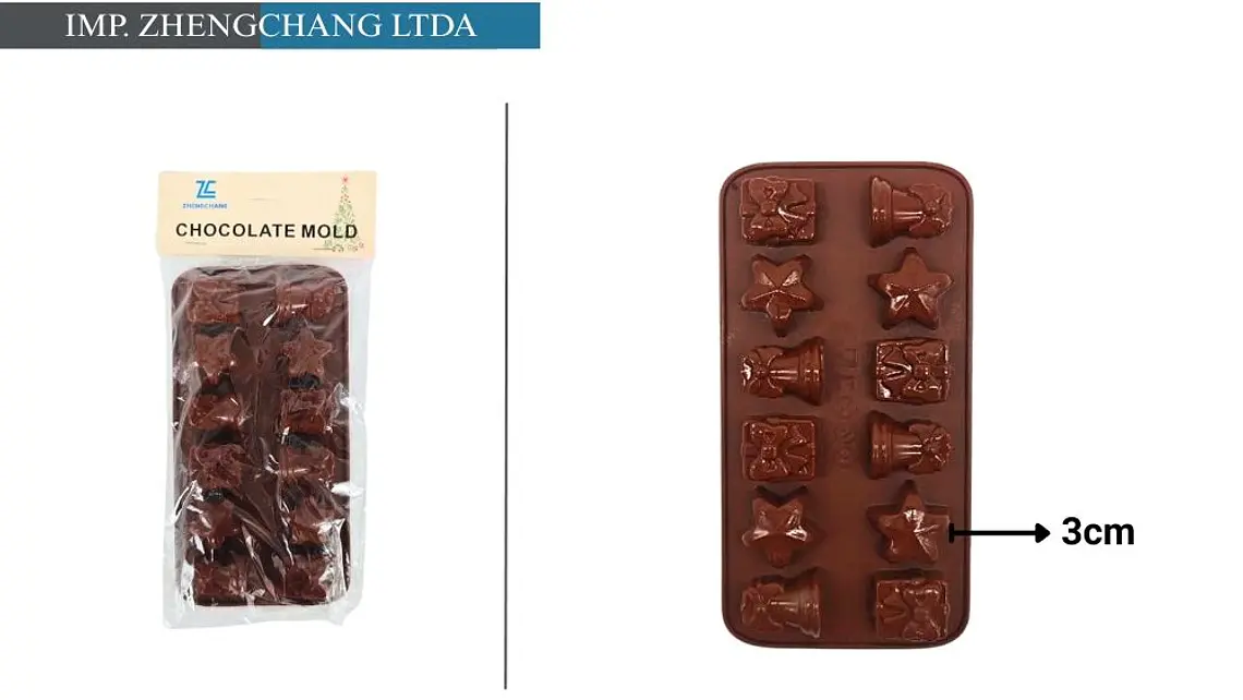 Molde para chocolates con figuras navideñas (x12) 1