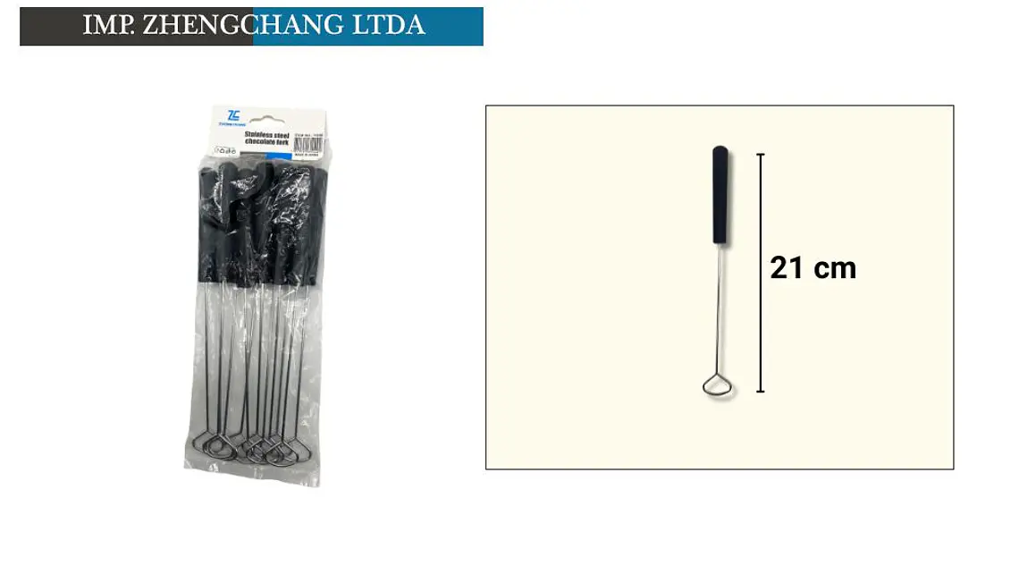 Tenedor para bañar chocolates con aro triangular (x12) 1