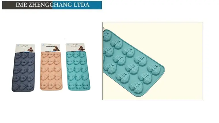 Molde de silicona para chocolates con caritas de animales (x12) 1