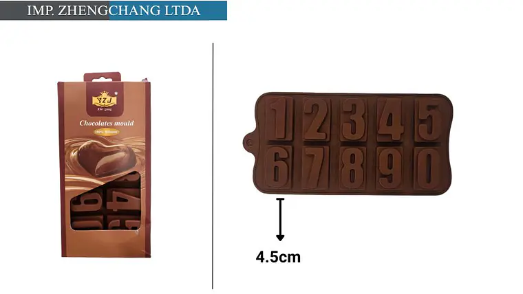 Molde para chocolates con números del 0 al 9 (x12) 1