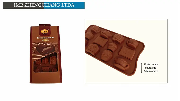 Molde para chocolates con figuras de postres (x12) 1
