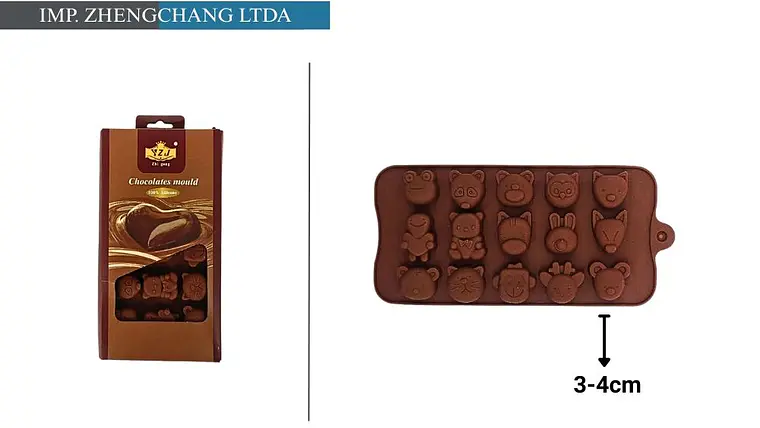 Molde para chocolates con figuras de animales (x12) 1