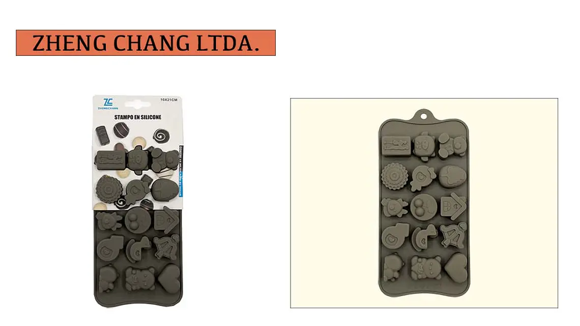 Molde de silicona con figuras infantiles, 15 cavidades (x12) 1