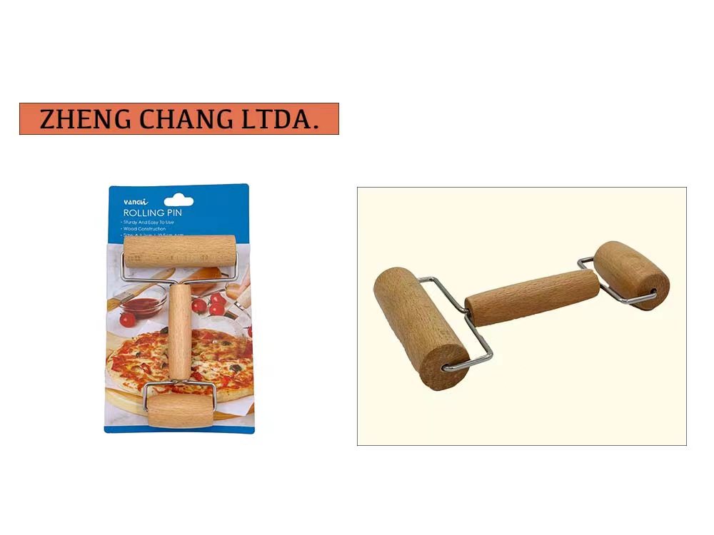 Rodillo doble de madera para extender masa (x6)