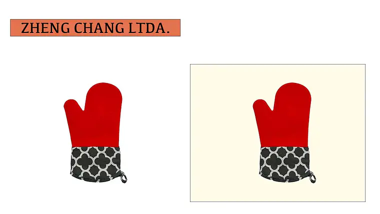 Guante para horno de silicona y tela (x12) 1