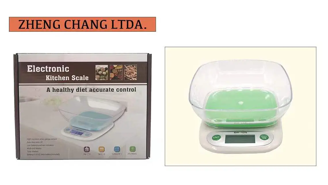 Balanza digital con recipiente cuadrado (x10) 1